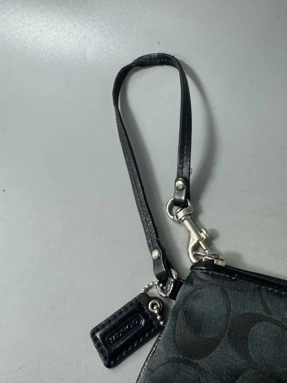 Coach black canvas